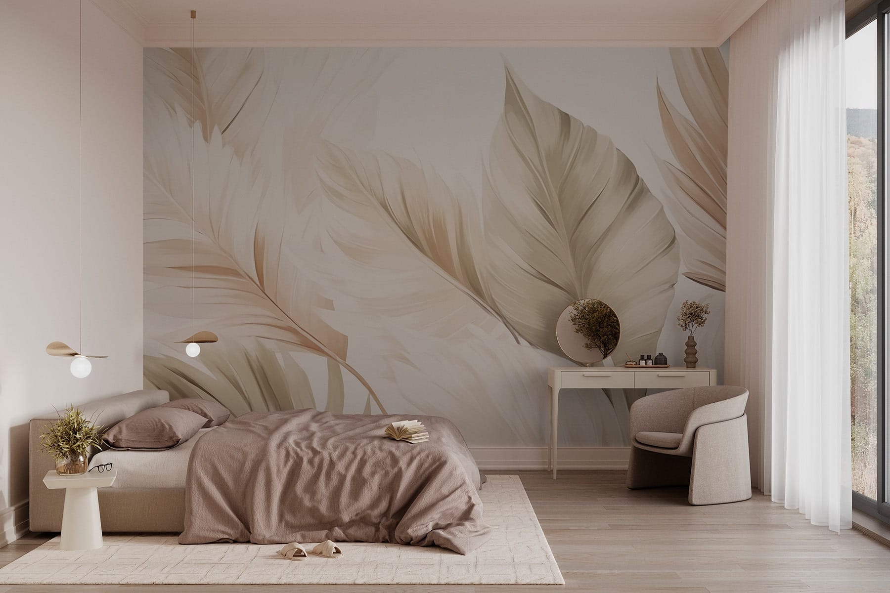 Delicate leaves in soft tones Delicate leaves in soft tones