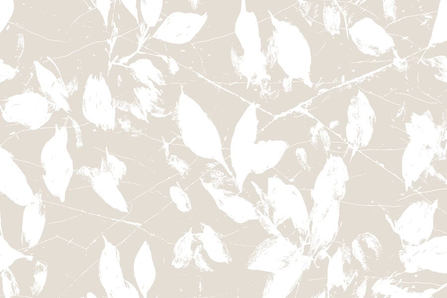 Folhas brancas sobre um fundo branco