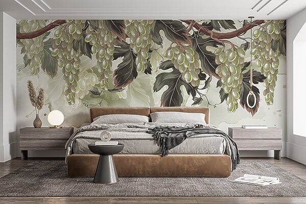 Bunch of grapes on a vine