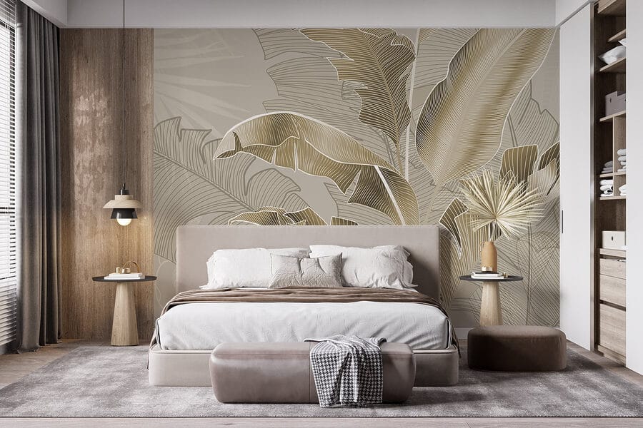 Papel de parede Ilustração botânica elegante com pormenores finos - Image 2