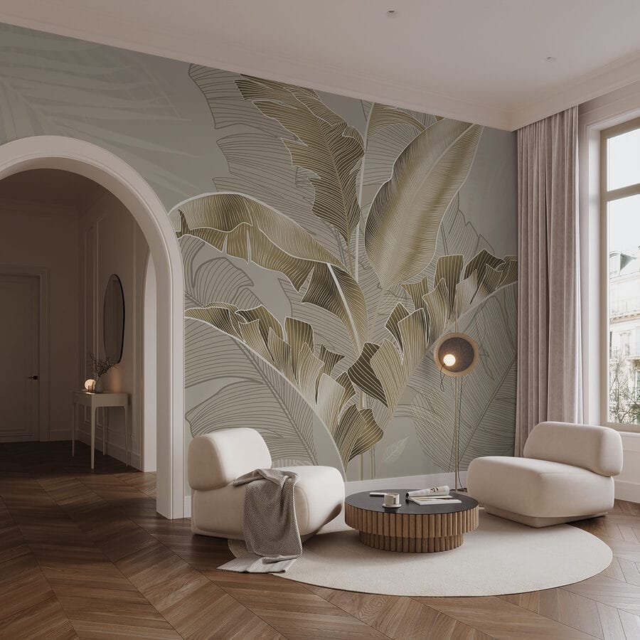 Papel de parede Ilustração botânica elegante com pormenores finos - Image 6