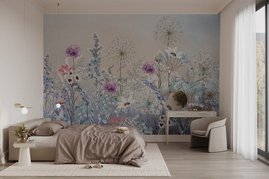 Pintura de flores e plantas