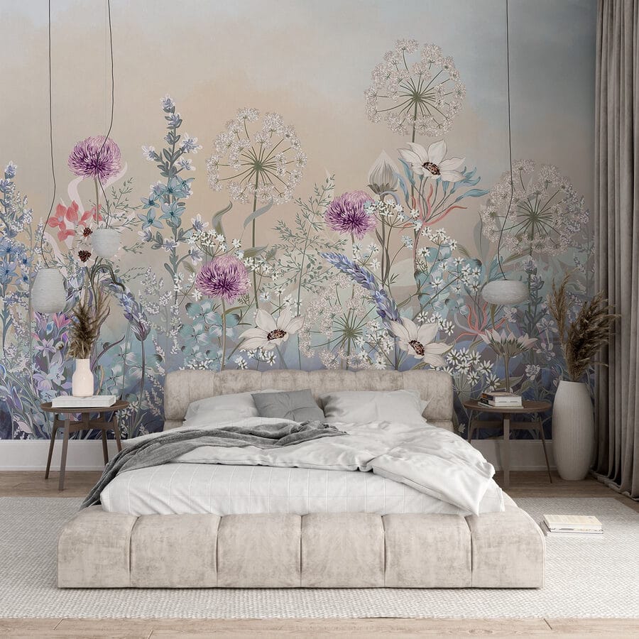 Pintura de flores e plantas