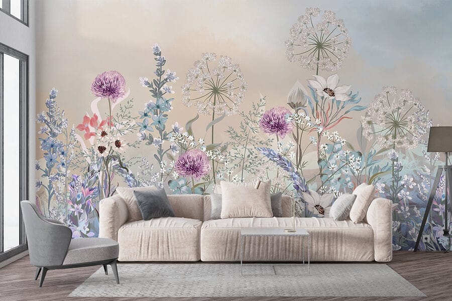 Pintura de flores e plantas