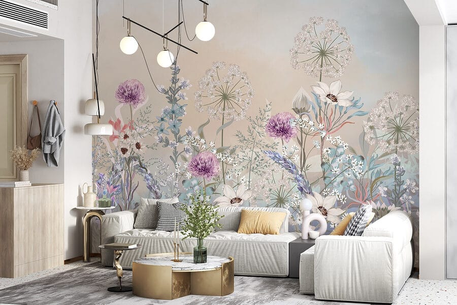 Pintura de flores e plantas