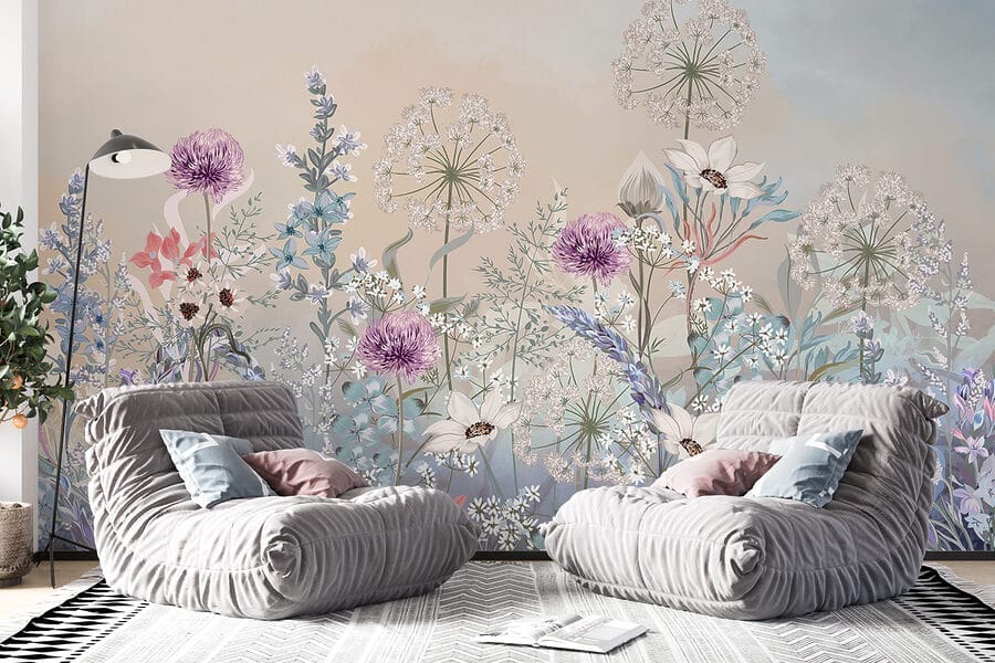 Pintura de flores e plantas