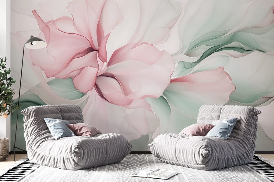 Delicada abstração floral em tons pastel Delicada abstração floral em tons pastel
