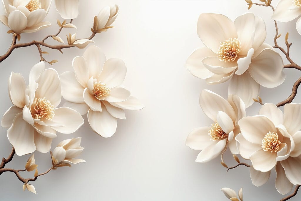 Group of white flowers Group of white flowers