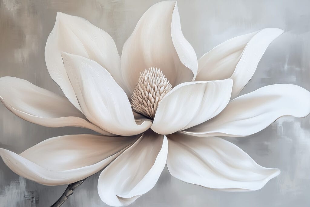 Flor branca com pétalas Flor branca com pétalas