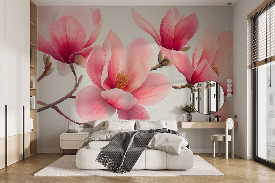 Grupo de flores cor-de-rosa