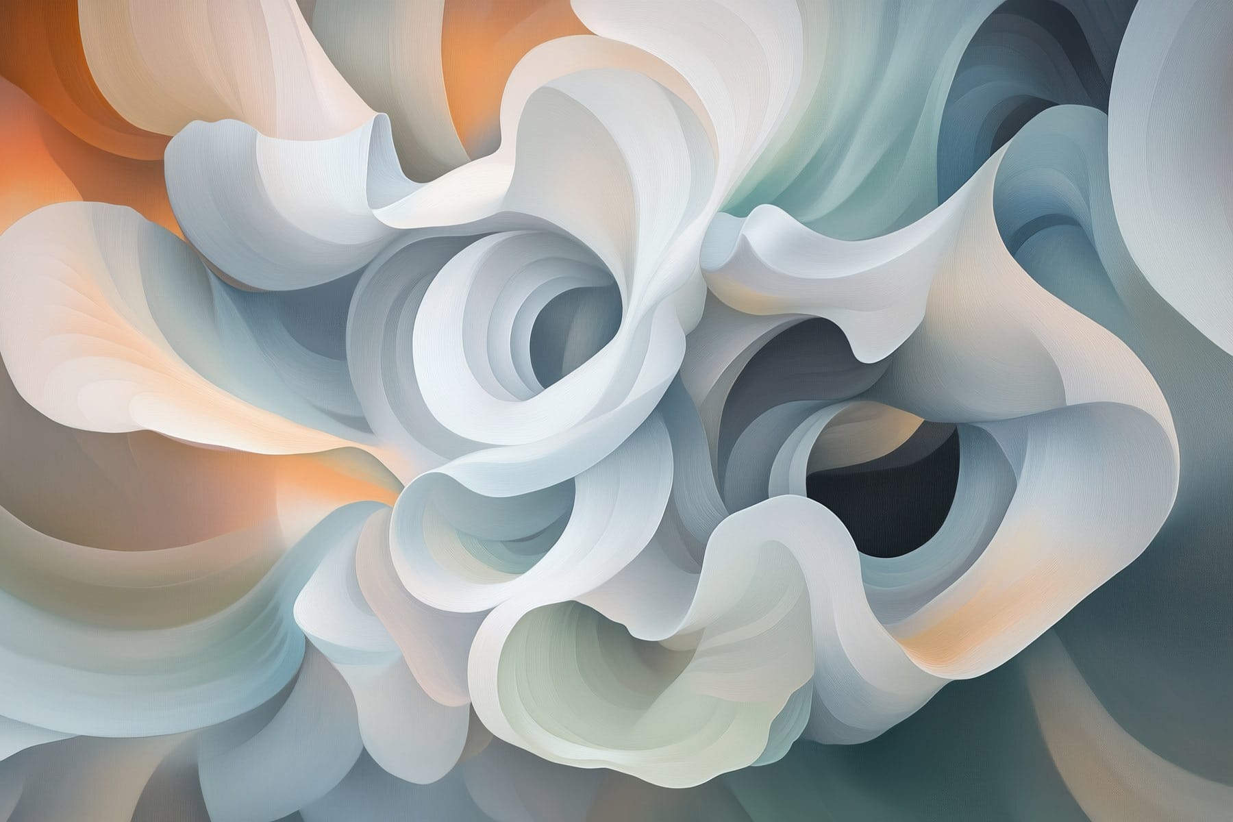 Flowing forms of soft pastel hues Flowing forms of soft pastel hues