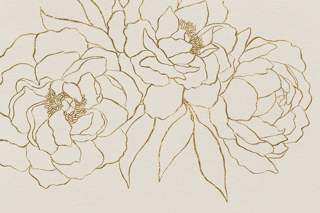 Desenho de flores numa superfície branca Desenho de flores numa superfície branca