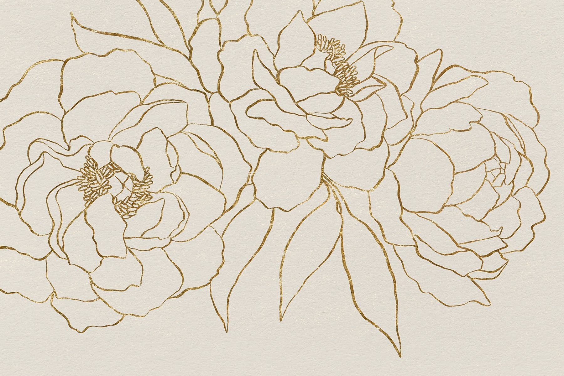 Drawing of flowers on a white surface
