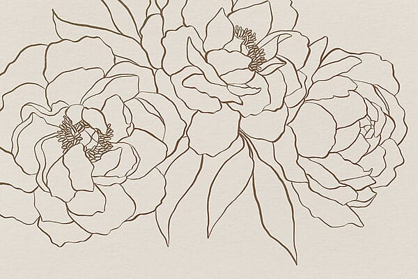 Desenho de flores numa superfície branca Desenho de flores numa superfície branca
