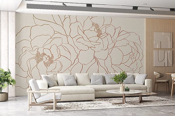 Desenho de flores numa superfície branca Desenho de flores numa superfície branca