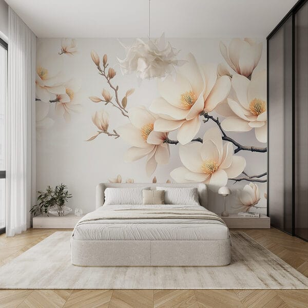 Flores delicadas em tons brancos suaves Flores delicadas em tons brancos suaves
