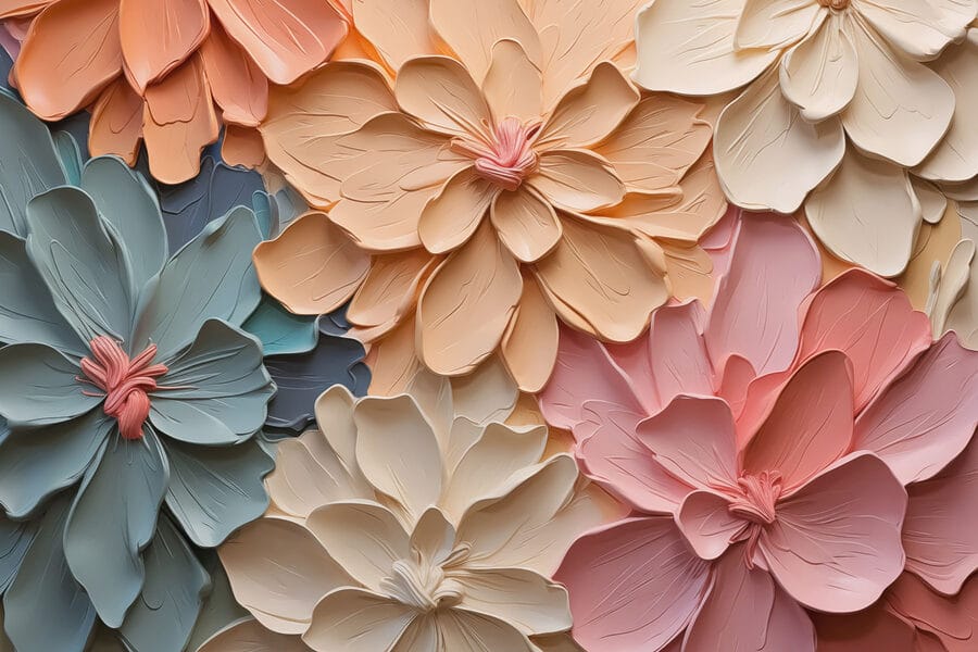 Grupo de flores de papel