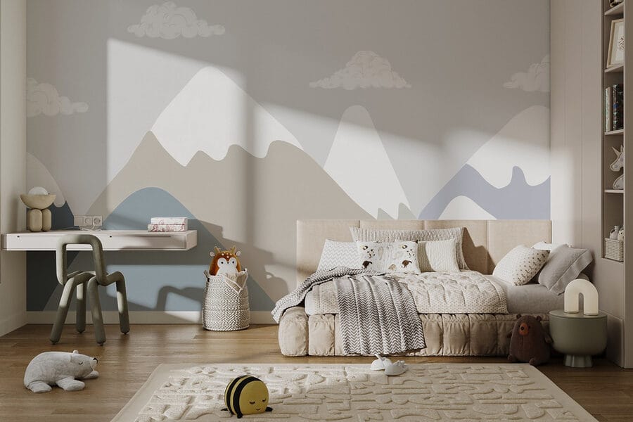 Papel de parede Cordilheira com nuvens