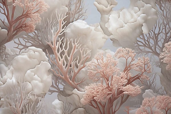 Texturas suaves de coral em tons serenos Texturas suaves de coral em tons serenos