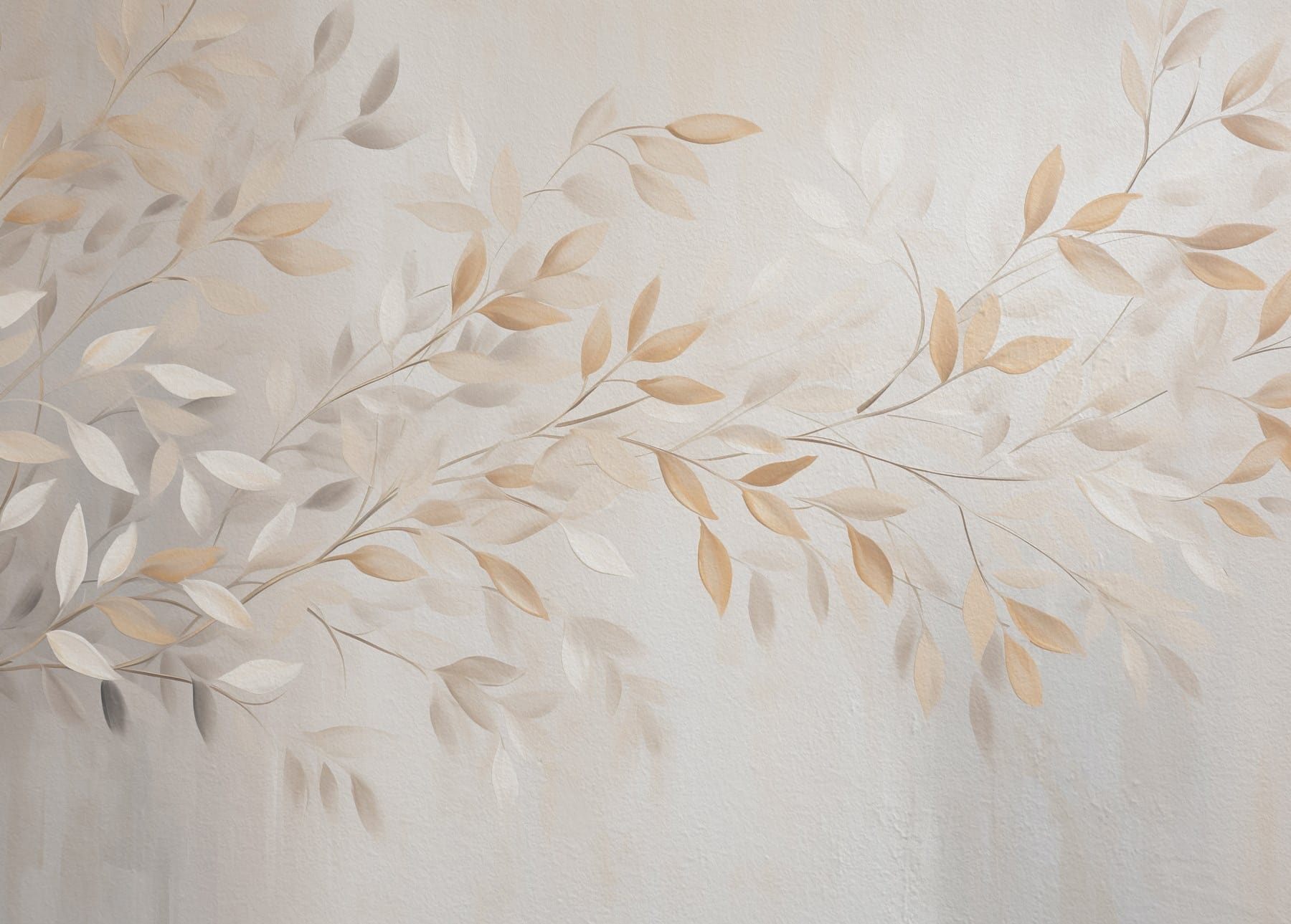 Delicate leaves in soft hues