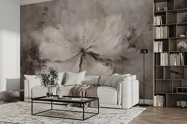 Pintura de uma flor branca Pintura de uma flor branca
