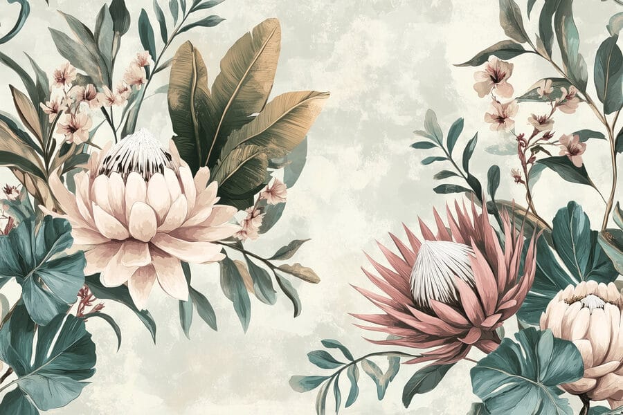 Papel de parede Arranjo floral elegante com cores suaves. - Image 7