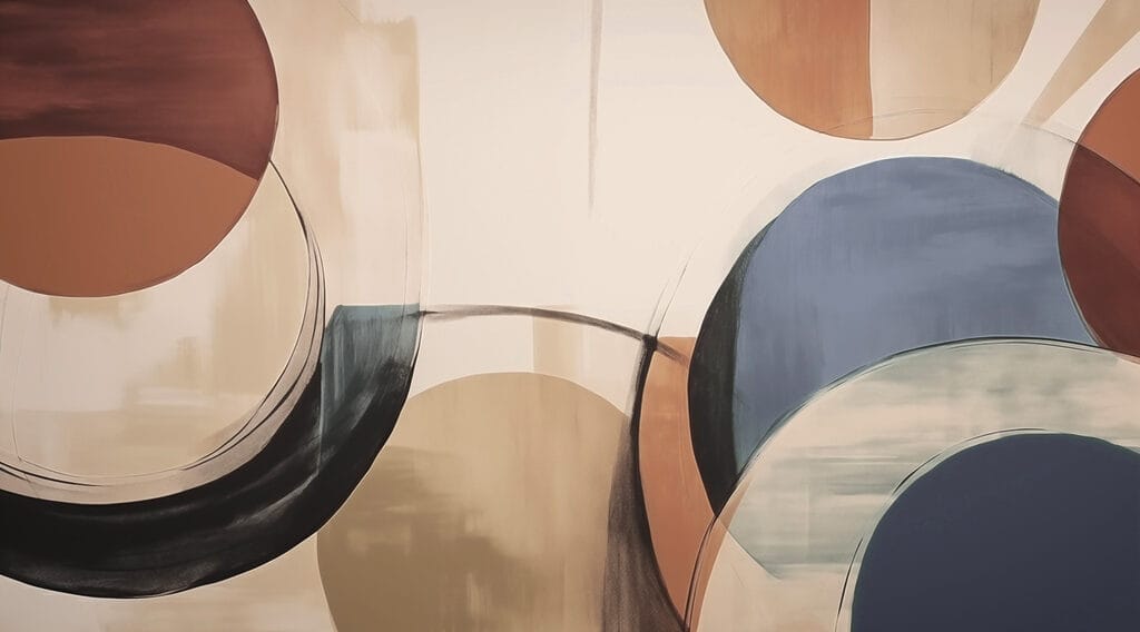 Pintura de círculos e linhas Pintura de círculos e linhas
