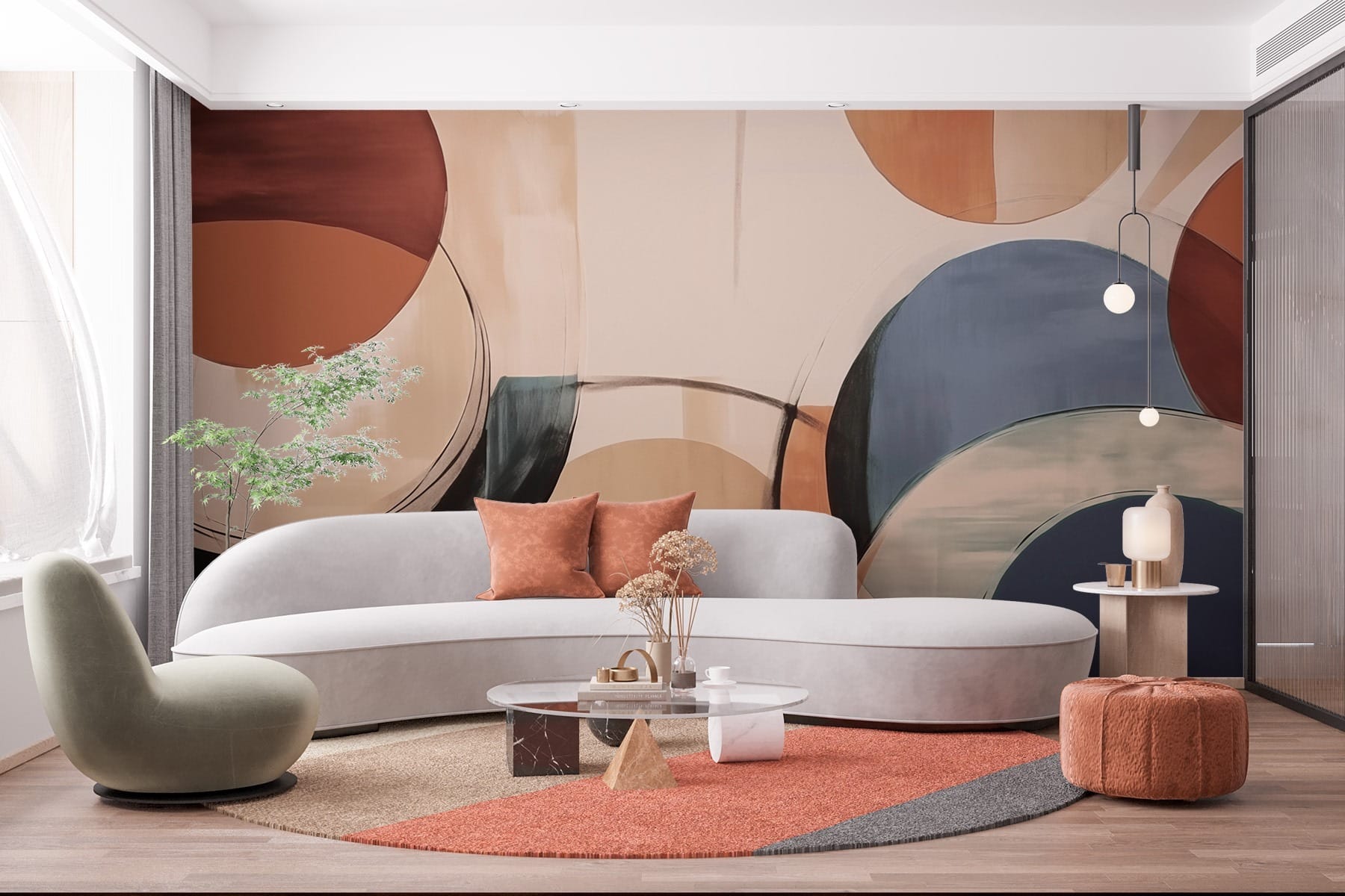 Painting of circles and lines Painting of circles and lines