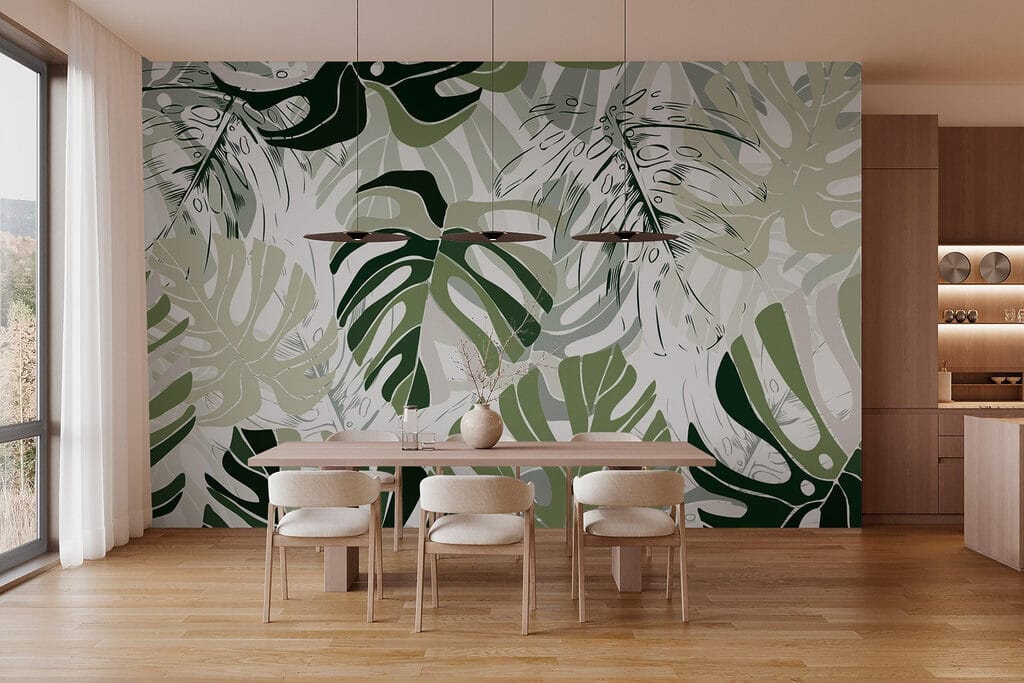 Pattern of leaves on a white background Pattern of leaves on a white background