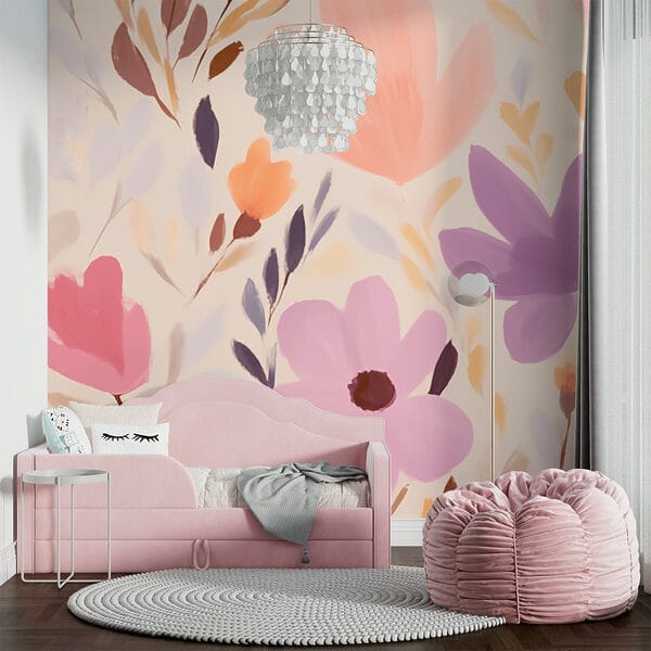 Pintura de flores e folhas Pintura de flores e folhas