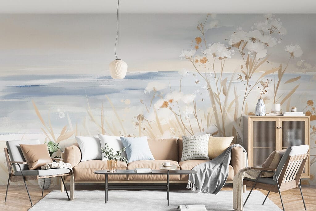 Painting of flowers and grass Painting of flowers and grass