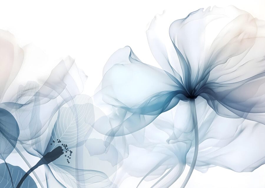 Delicadas tonalidades florais em tons suaves