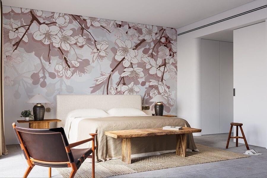 Flores delicadas em tons suaves