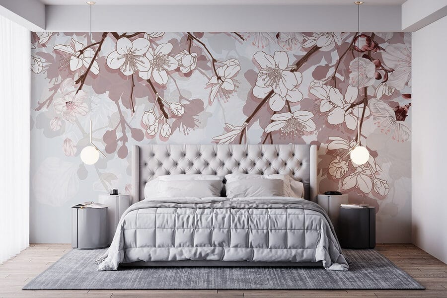 Flores delicadas em tons suaves