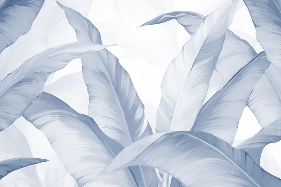 Papel de parede Folhas exuberantes em tons suaves - Image 4