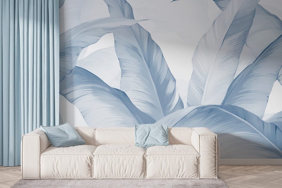 Papel de parede Folhas exuberantes em tons suaves - Image 3