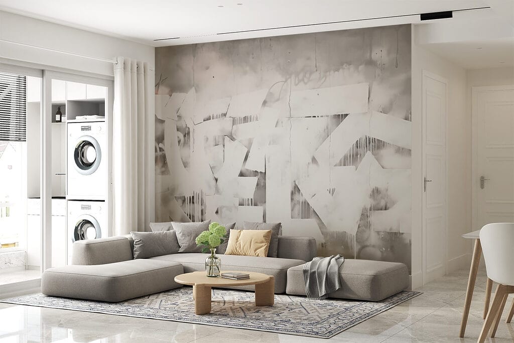 White paint on a wall