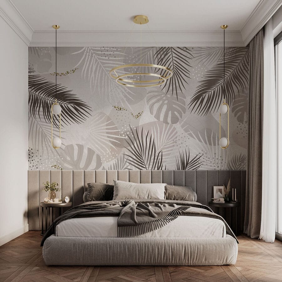 Folhagem elegante em tons suaves.