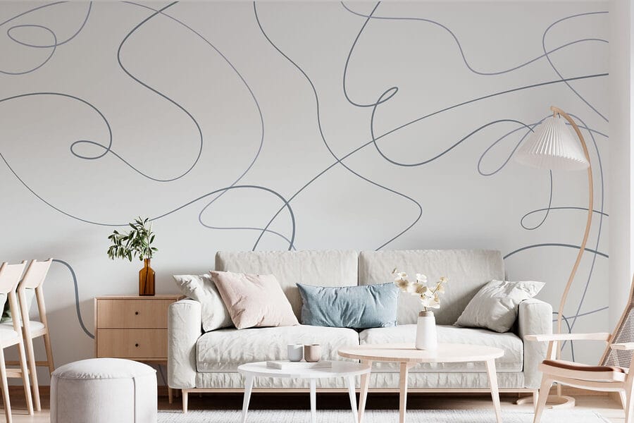 Fundo branco com linhas azuis