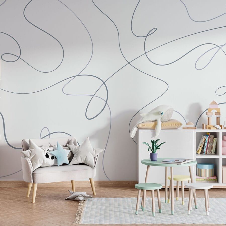 Fundo branco com linhas azuis