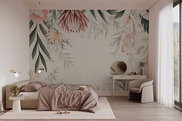 Rebordo floral com folhas e flores Rebordo floral com folhas e flores