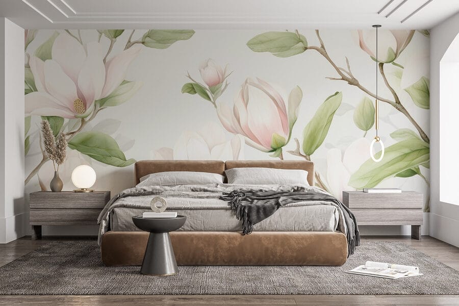 Flores delicadas em tons suaves