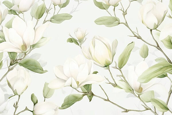 Flores brancas com folhas verdes Flores brancas com folhas verdes