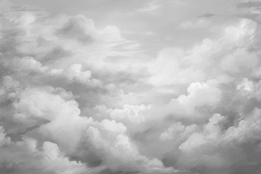 Fotografia de nuvens em escala de cinzentos Fotografia de nuvens em escala de cinzentos