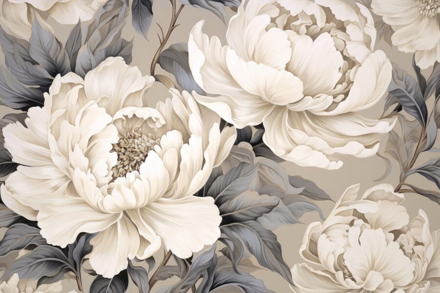 Flores elegantes em tons suaves.