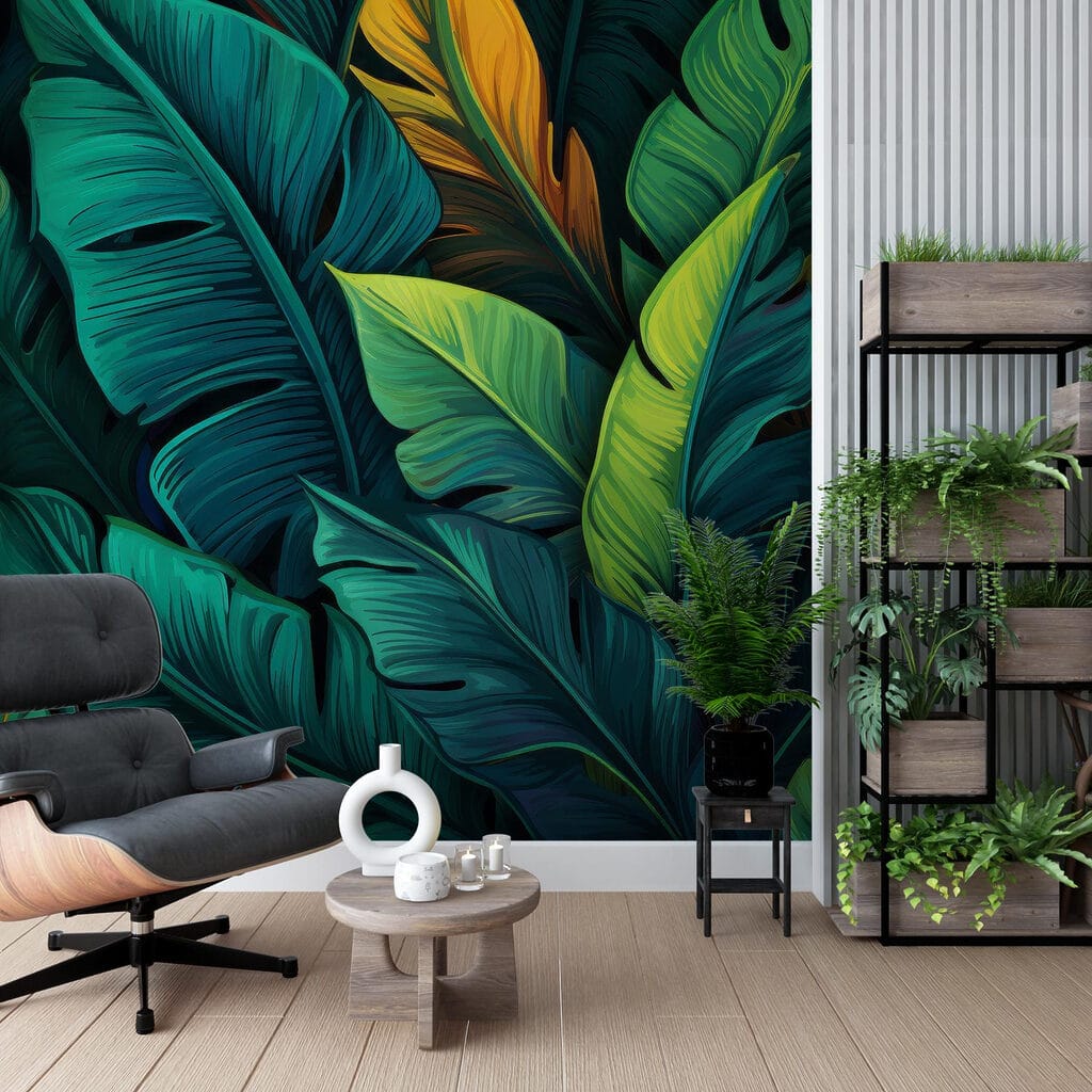 Group of colorful leaves