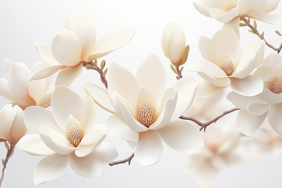 Grupo de flores brancas