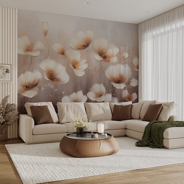 Pintura de flores sobre um fundo branco Pintura de flores sobre um fundo branco