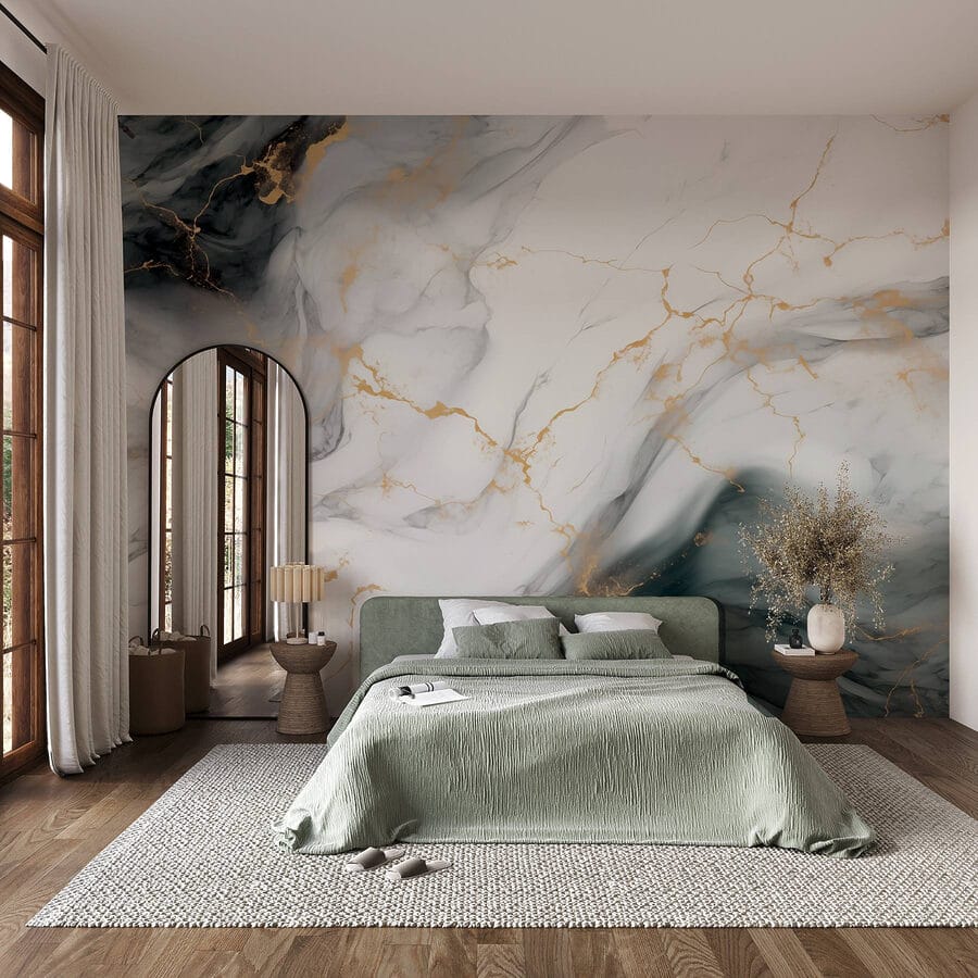 Papel de parede Padrões abstractos fluidos em tons suaves