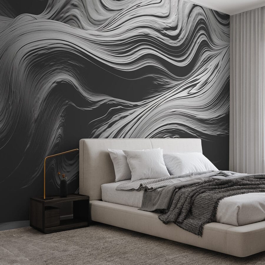 Texturas fluidas em tons monocromáticos